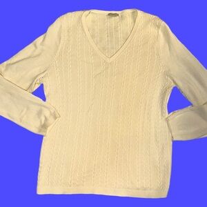 Ivory Talbots knit sweater XL